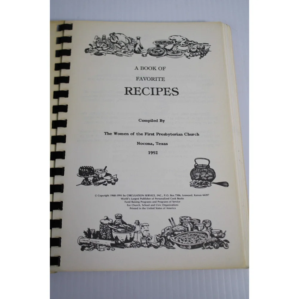 Vintage 1992 Nocona Texas Cookbook- Women of First Presbyterian Church